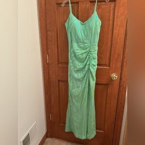 CITY TRIANGLES Green Sequined Prom Dress with Slit, Size 8